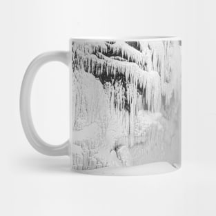 Frozen Waterfall, B&W Mug